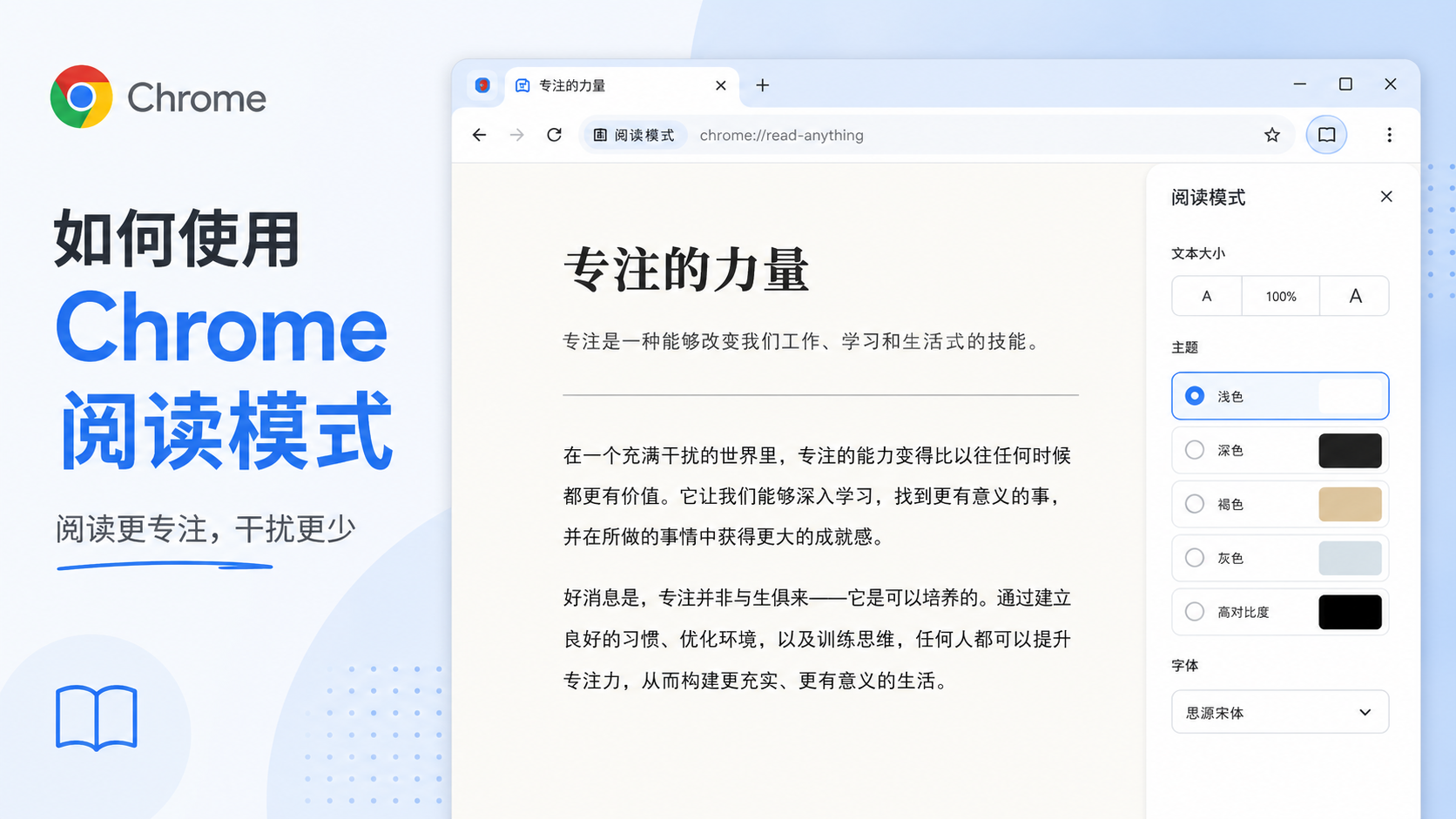 Chrome 阅读模式:网页太吵?让它闭嘴一点