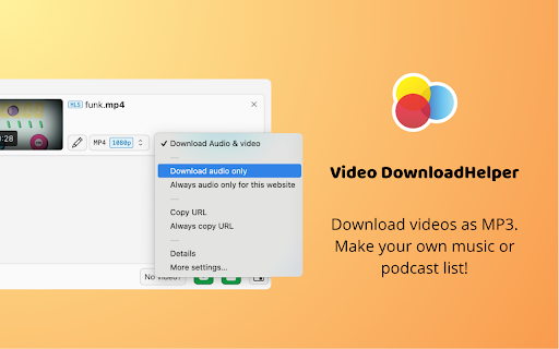 Video DownloadHelper 插件预览图1