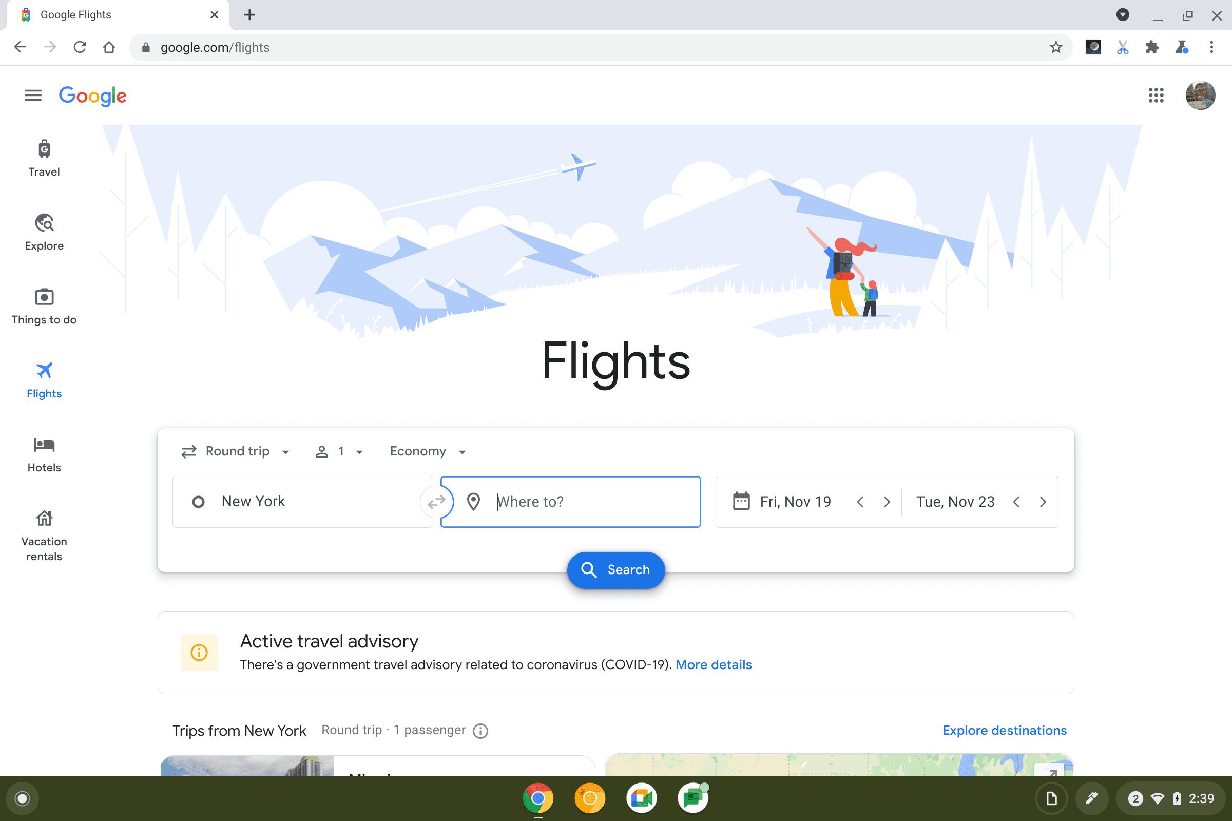 显示大背景图片的 Google 机票屏幕<a class='auto-link' href='http://www.chromedownloads.net/extensions/655.html' target='_blank' title='截图'>截图</a>